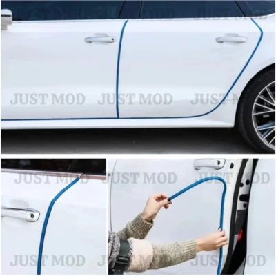 Blue Car Door Edge Rubber Seal – Premium 5M Noise Insulation Strip for Window, Trunk, Hood & Pet Protection | JUSTMOD