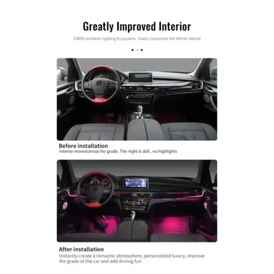 Cardi K4 Active Ultra RGB Ambient Lights – Premium 14-Piece Interior LED Kit for Cars with Smart App Control | JSUTMOD
