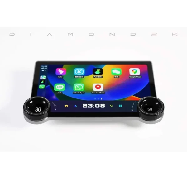 Genuine Diamond 2K 11.5” Dual Knob Car Stereo – Advanced 2+32GB Android System with 360° Camera Support for Smart Driving| JUSTMOD