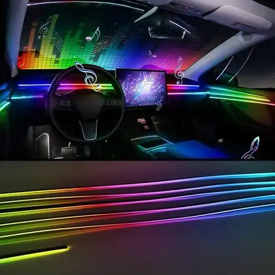 Rock Audio K4 Ultra RGB Ambient Lights – Premium 10-Piece Interior LED Kit for Cars | JUST MOD™