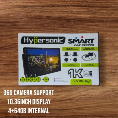 Hypersonic Las Vegas 300 Android Stereo – Smart 4+64GB Car System with 360° Camera Support for Ultimate Driving Experience|JUSTMOD