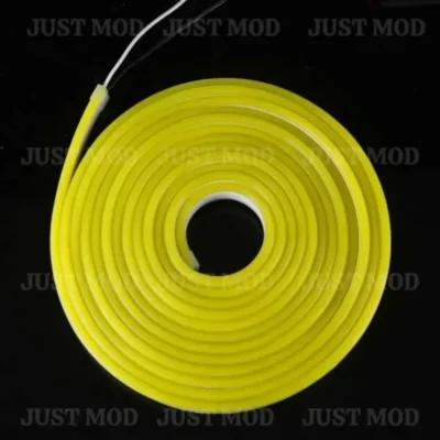 Yellow Neon LED Flexible Glow Tube – Premium 12V 5M Car Light Strip for Interior & Exterior Fancy Styling | JUSTMOD