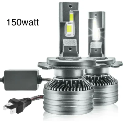 Fabtech Crystal Eye 150W H4 LED Headlight – Ultra Bright 12000LM White Beam Pack
