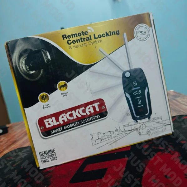 Blackcat 4 Door Central Locking System – Premium Security Kit with 2 Remotes (No Flip Key)