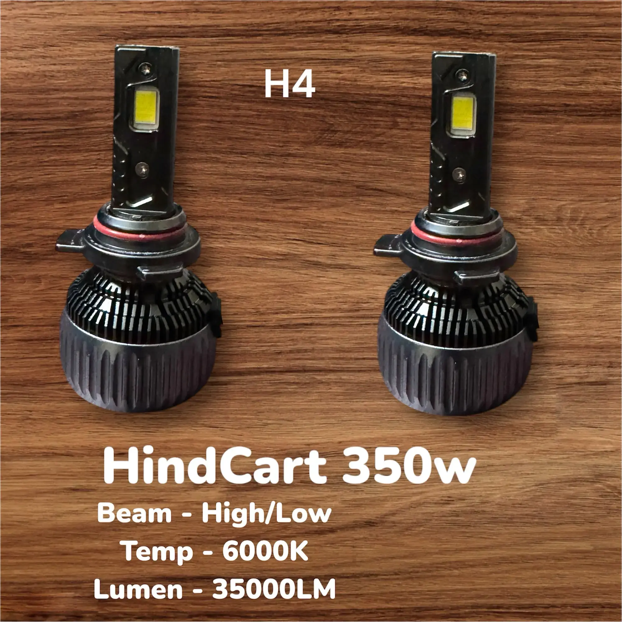 Hindcart 350W H4 LED Headlight Bulbs