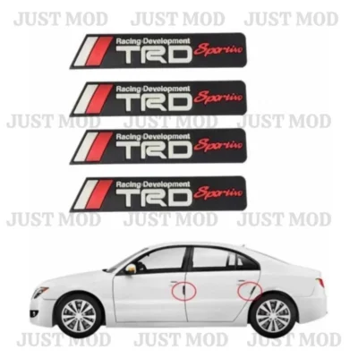 TRD Rubber Door Guards – Premium Flexible Black Door Protectors (4 Pcs)