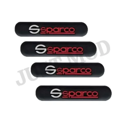 Sparco Rubber Door Guards – Premium Flexible Black Door Protectors (4 Pcs)