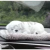 White Sleeping Dog Showpiece