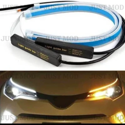 Universal DRL Running Indicator – Premium Waterproof White/Yellow Lights (Set of 2)