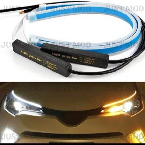 Universal DRL Running Indicator – Premium Waterproof White/Yellow Lights (Set of 2)