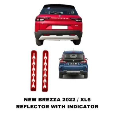 XL6 Brezza Rear Bumper Reflector Light – Premium Type E LED 3 Function Red Indicator (2022) | JUSTMOD
