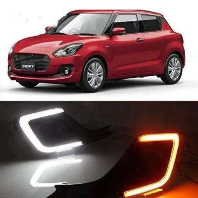Swift 2018+ Car Front Fog Lamp LED Daytime Running Indicator DRL Type-C | (Pack of 2) | JUSTMOD
