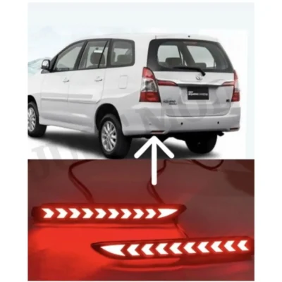 JUST MOD Matrix Reflector Light – Premium Type D LED Reflector with Indicator for Innova, Fortuner & Camry (Red)