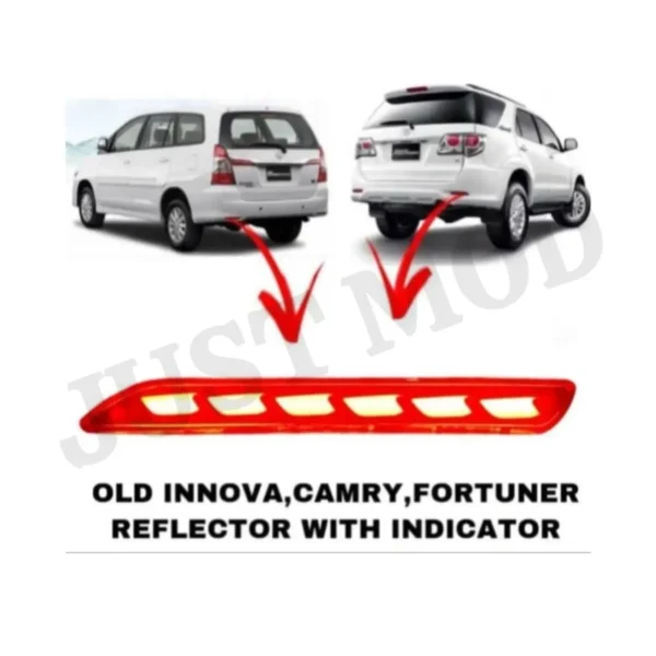 JUST MOD LED Matrix Reflector – Premium Type D2 Running Indicator for Innova, Fortuner & Camry (Red)