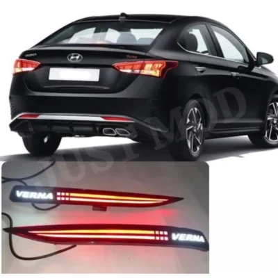 JUST MOD Verna 3 Function Reflector – Premium Smoke Scan Type LED Light with Indicator (2020–22)