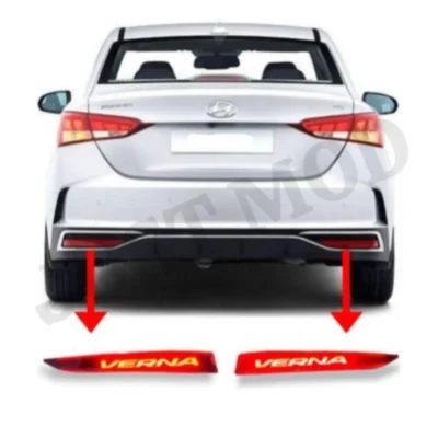 JUST MOD Verna Rear Reflector Light – Premium Non-Matrix 2 Function Type ALFA for Verna 2017–19