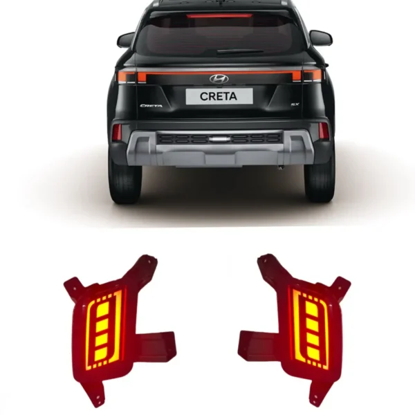 JUST MOD Creta Matrix Reflector Light – Premium LED Type B with Scan Running Indicator (2024+ Model)