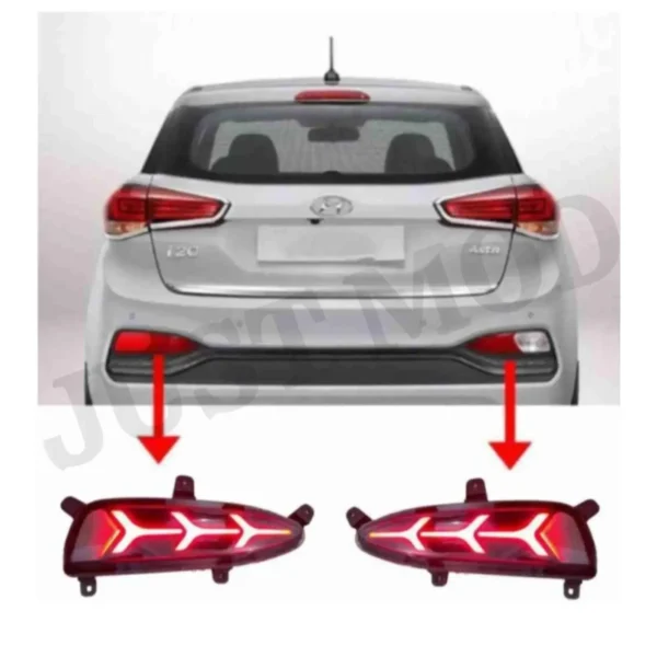 JUST MOD i20 Elite Matrix Reflector Light – Premium 4 Function LED Type 4 with Brake, Indicator & Reverse Light (2018)