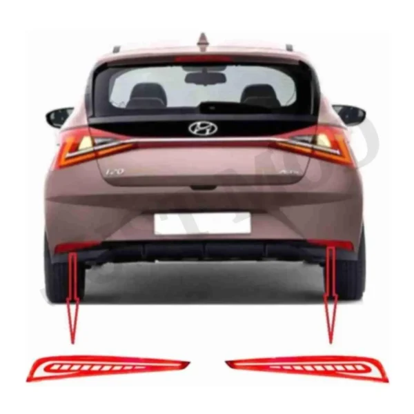 JUST MOD i20 Matrix Reflector Light – Premium 3 Function LED Type E with Running Indicator (2020+ Model)