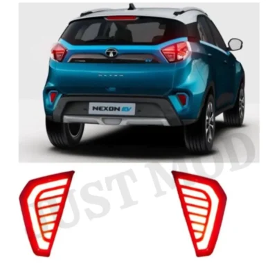 JUST MOD Nexon Matrix Reflector Light – Premium Type A LED with Scan + Running Indicator Compatible with Tata Nexon 2021 (2 Pcs)