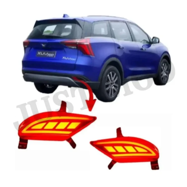 JUST MOD XUV 700 LED Reflector Light – Premium Non-Matrix Waterproof Type A Rear Bumper Light (Red)