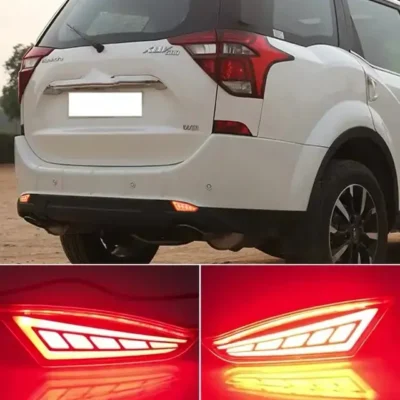 Mahindra XUV500 Matrix Reflector Light – Premium LED Rear Bumper Reflector with Indicator (2018-2019 Model, 1 Set)