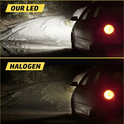 55W H4 Car Headlight Bulbs – Super Bright 6000K Pure White Lighting Pack
