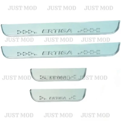 Just Mod Ertiga LED Sill Plate – Premium Chrome Finish Scuff Plate Set of 4 (Blue Light)