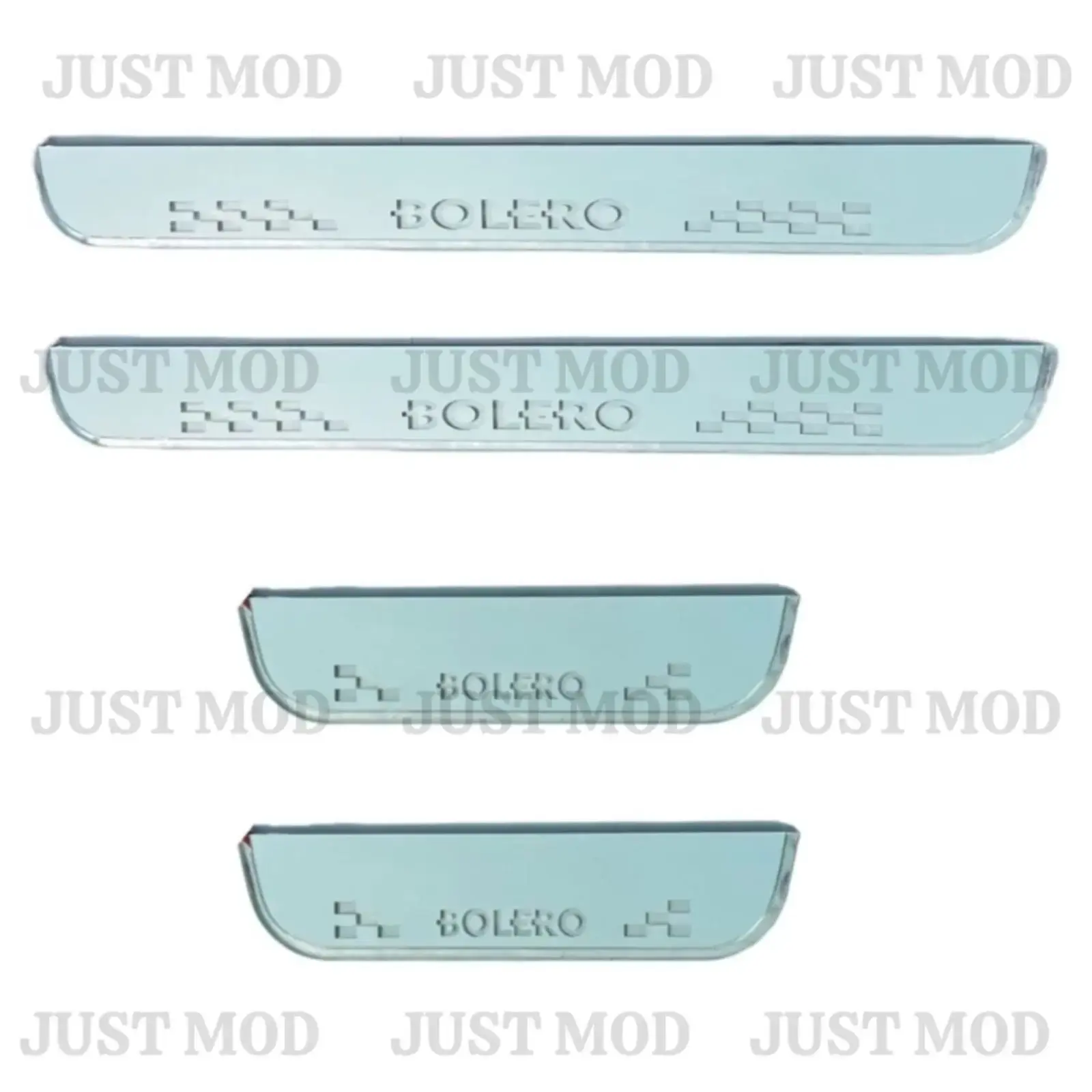 Just Mod Bolero LED Sill Plate – Premium Chrome Finish Scuff Plate Set of 4 (Blue Light) - Image 4