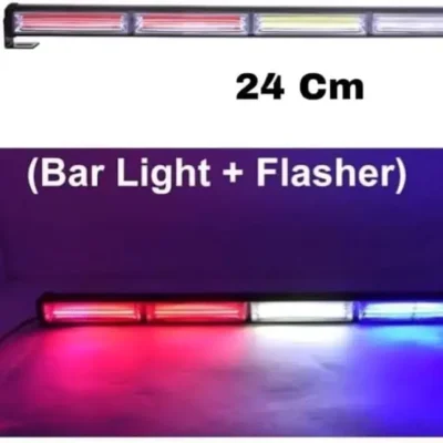 Just Mod 24inch 4 COB Flasher Light – Premium Multi-Color Traffic Strobe Bar (40W)