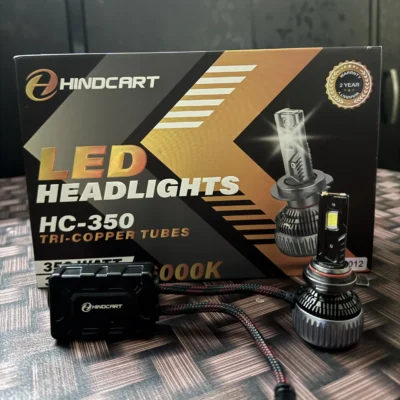 Hindcart 350W H4 LED Headlight Bulbs – Ultra Bright 6000K 35000LM Lights (Pack of 2)