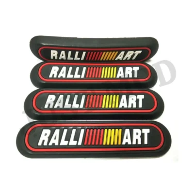 Ralliart Rubber Door Guards – Premium Flexible Black Door Protectors (4 Pcs)