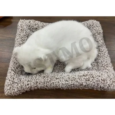 White Sleeping Dog Showpiece – Premium Large Decorative Toy (26 cm)