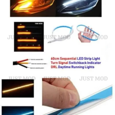 Universal DRL Running Indicator – Premium Waterproof White/Yellow Lights (Set of 2)