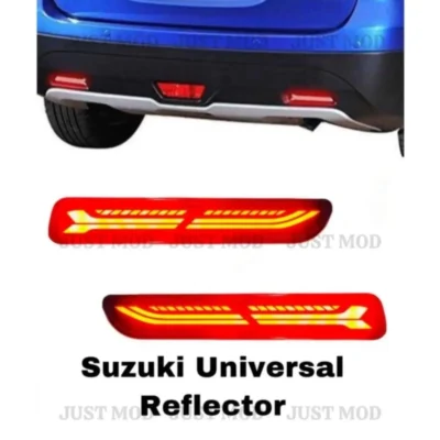 JUST MOD Maruti Suzuki Rear Bumper LED Reflector – Premium Type I Waterproof Red Light (Imported Quality)