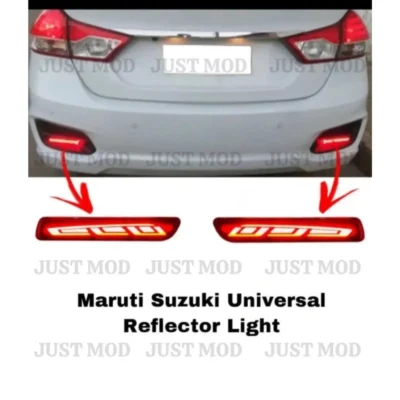 JUST MOD Maruti Suzuki Rear Reflector Light – Premium 2 Function Type H Waterproof Red LED (Non-Matrix)