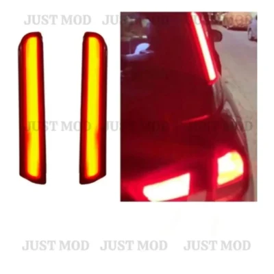 JUST MOD Maruti Suzuki Vitara Brezza Pillar Light – Premium 2 Function Non-Matrix LED Reflector (Red)