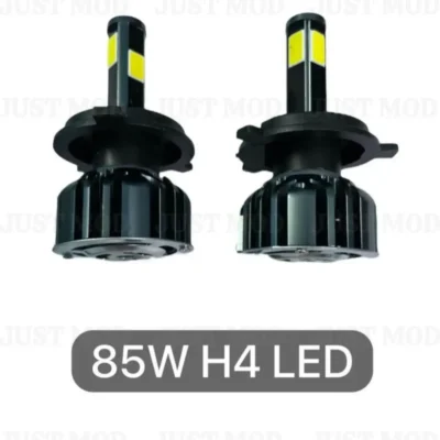85 Watt H4 LED White Light for Car & Bike Headlight 6500K with Heat Fan Full Metal