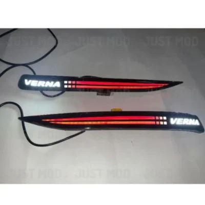 JUST MOD Verna 3 Function Reflector – Premium Smoke Scan Type LED Light with Indicator (2020–22)