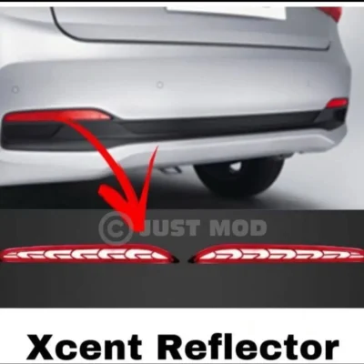 JUST MOD Hyundai Xcent Reflector Light – Premium 2 Function Non-Matrix LED Rear Bumper Light (1 Piece)