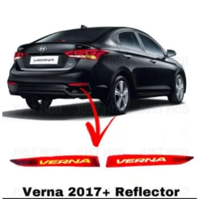 JUST MOD Verna Rear Reflector Light – Premium Non-Matrix 2 Function Type ALFA for Verna 2017–19