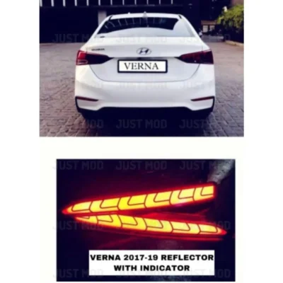 JUST MOD Verna Matrix Reflector – Premium 3 Matrix LED Type B with Running Indicator (2017–19)
