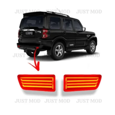 JUST MOD Scorpio Reflector Light – Premium 2 Function Non-Matrix Rear Bumper LED Light (1 Set)