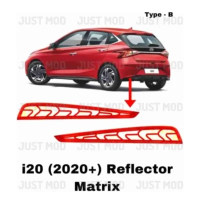 JUST MOD i20 Matrix Reflector Light – Premium 3 Wire LED Type B with Running Indicator (2020+ Model)