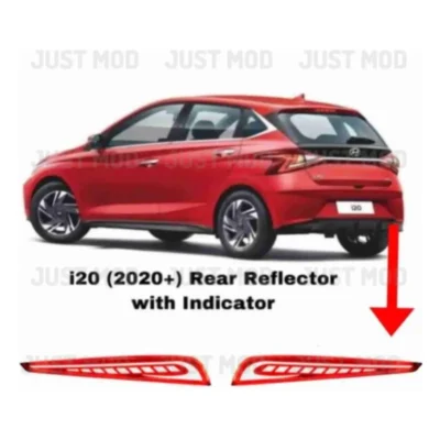 JUST MOD i20 Matrix Reflector Light – Premium 3 Function LED Type E with Running Indicator (2020+ Model)