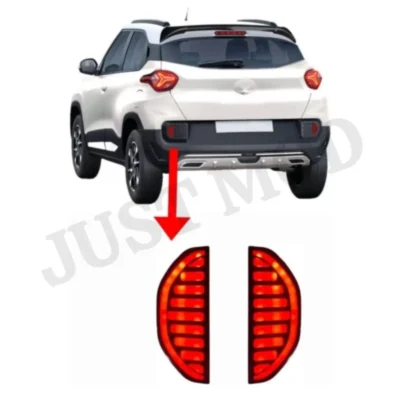 JUST MOD Tata Punch Matrix Reflector Light – Premium LED Type C with Scan Running Indicator (2021 Model, Red)