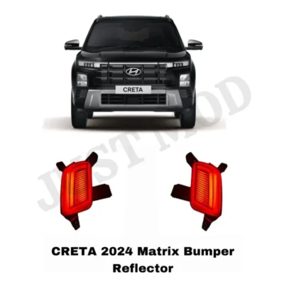 JUST MOD Creta Matrix Reflector Light – Premium LED Type C with Scan Running Indicator (2024+ Model, Red)
