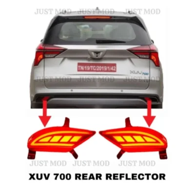 JUST MOD XUV 700 LED Reflector Light – Premium Non-Matrix Waterproof Type A Rear Bumper Light (Red)