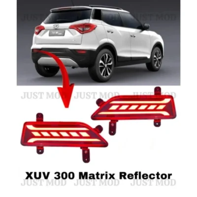 JUST MOD XUV 300 Matrix Reflector Light – Premium LED Type B with Running Indicator (Waterproof, Red)