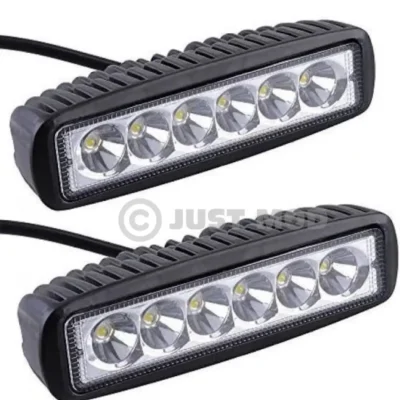 6 LED White Fog Lamp Light Universal for Bike & Car 10Watt | Pack of 2 | JUSTMOD